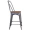 Flash Furniture Clear Metal Counter Stool, 24", PK4 4-XU-DG-TP001B-24-WD-GG - alternate 6